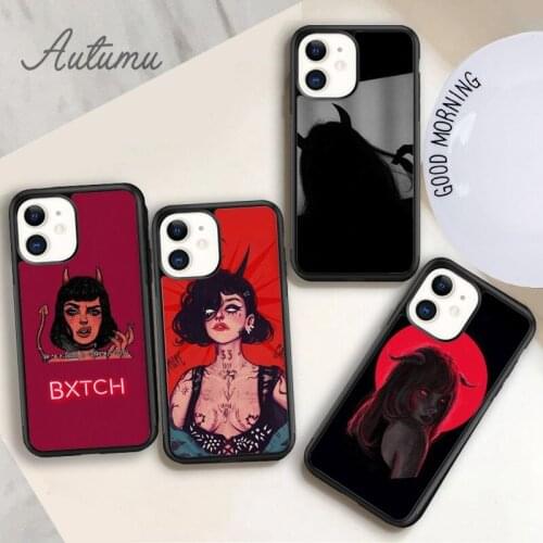 Devil Woman Sexy Girl Fashion Phone Case for iPhone 11 12 Pro Max mini X XR XS SE 2020 5 6S 7 8 Plus Samsung S9 S10 Cover shell