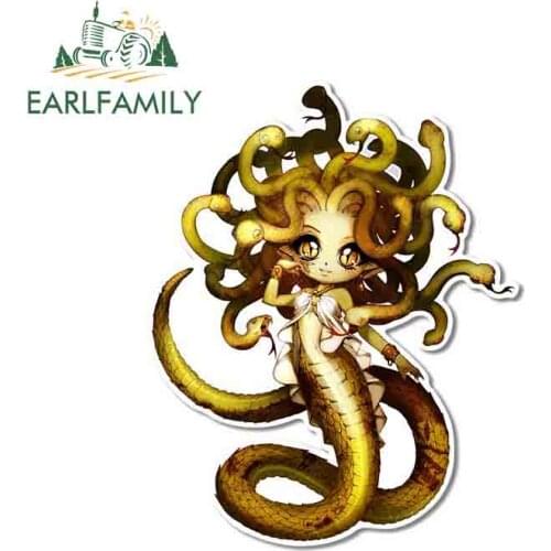 EARLFAMILY 13cm x 10.3cm for Medusa Greek Mythology Anime Car Sticker RV Windshield Refrigerator Trunk Decal Motorcycle Graphicx