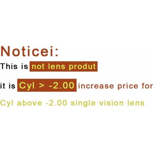 This can't be order alone,Increase used for CYL above -200 single vision lens