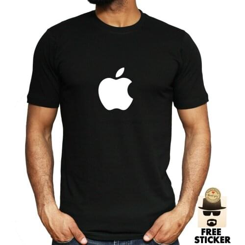 Aqple Logo T shirt GLOW IN yhr DARK NEW i hone Mens Quality Fashion Top S - XXL Long Sleeve Hoddies unisex hoddie short sleeve T