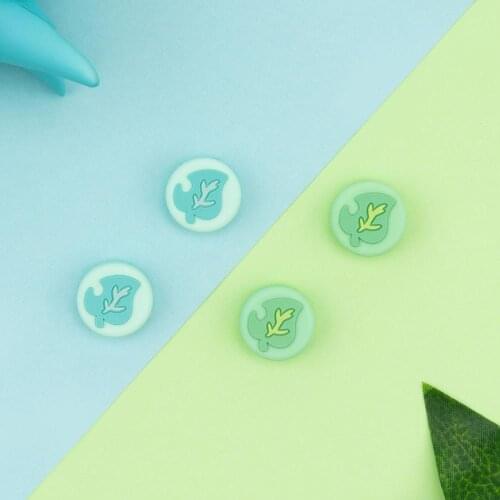 GeekShare 4PCS Silicone Leaves Joy Con Thumb Grip Set Joystick Caps Switch and Switch Lite Cover Analog Thumb Stick Grips