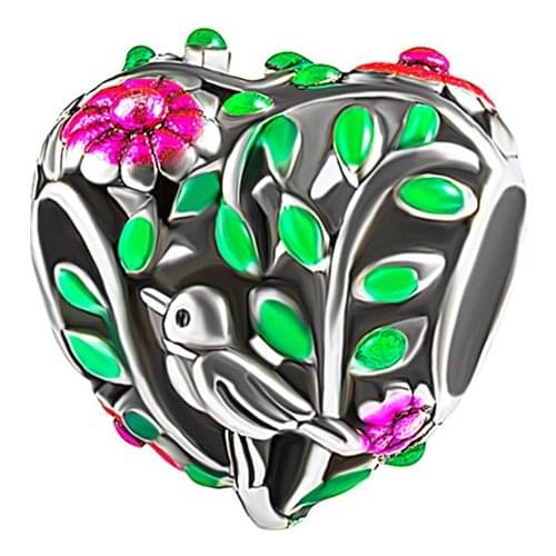 HPXmas Wholesale 5pcs/lot Geometry Crown Brass Green plant Fashion Metal Space Beads for Jewelry Charm Fit Bracelet H30