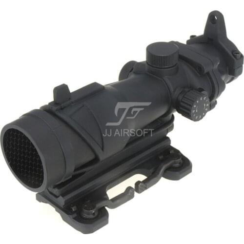 JJ Airsoft ACOG Style 4x32 Scope Red/Green Reticle w QD Mount & Killflash/Kill Flash (Black/Tan) Full Illumination FREE SHIPPING