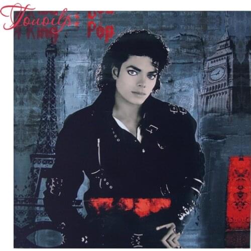 Mosaic Pictures Modern Style Diy round Square 5d Diamond Painting World famous Michael Jackson Pintura diamante de Collectors