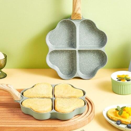 H7EA Creative Non-Stick Eggs Pancake Steak Pan Heart-Shaped Easy Clean Eggs Cooker
