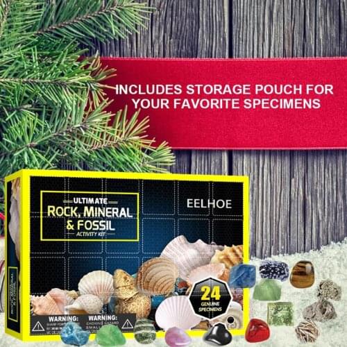 Mega Fossil Dig Kit Christmas Advent Calendar Mineral Gift Box Funny Early Childhood Education Toys Navidad Adornos Navidad Noel