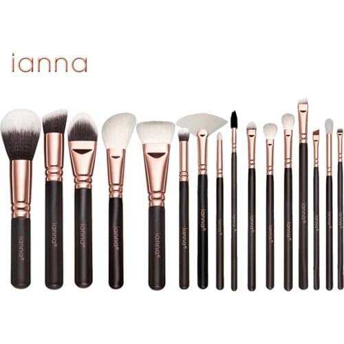 Ianna RG16 Professional Makeup Brushes Set Foundation Highlighter Eyelashes Make Up Wooden Brush Kabuki Blending Tool Maquillaje