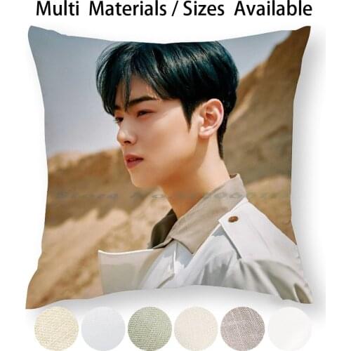 Astro Knock Eunwoo Pillow Case Throw Pillow Cover Cotton Linen Flax Astro Jinjin Mj Cha Eunwoo Moonbin Sanha Aroha Park Jinwoo