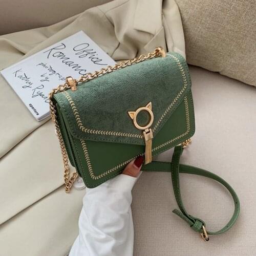 Chain Design New Mini PU Leather Flap Bags For Women 2021 Winter Lady Shoulder Handbag Female Fashion Cross Body Bag