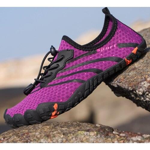 Unisex Outdoor Beach Swimming Shoes Non-Slip Set Foot Diving Shoes Five-Finger Wading River Hiking Shoes Amphibious Soft Sole