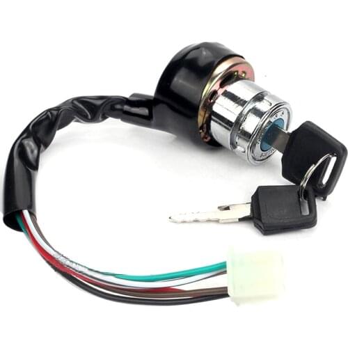 Car Motorcycle Ignition Switch 3 Position 6 Wire With 2 Keys for Harley Yamaha Honda Suzuki Scooter ATV Dirt Bike Go Kart