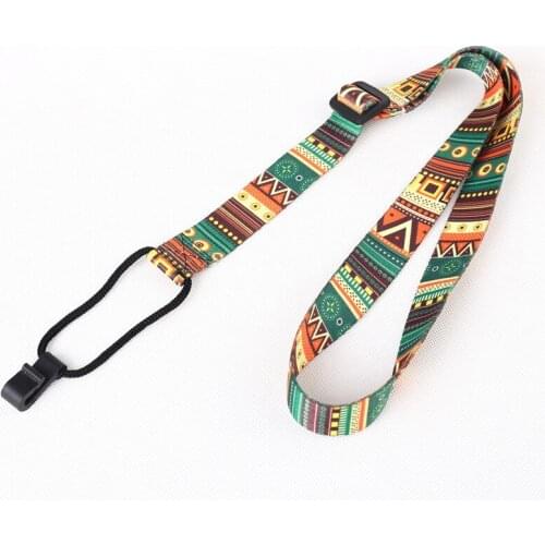 Guitar Ukulele Strap Ethnic Pattern Adjustable Nylon Clip On Ukulele Strap Belt Sling With Hook Ukulele Guitar Accessories