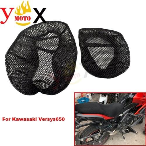 VERSYS650 Motorcycle Mesh Seat Cover Cushion Pad Guard Insulation Breathable Sun-proof Net For Kawasaki VERSYS 650 KLE650 15-19