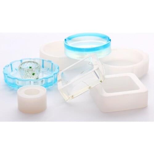 Art Epoxy Resin Silicone Molds Jewelry Making Decoration Ashtray Casting Coaster Flower Pot Pen Holder Candle Soap Holder