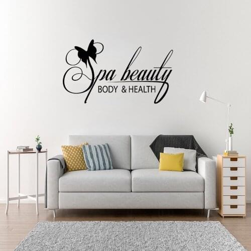 Spa Beauty Body Women Wallpaper Beauty Salon Wall Decal Removable Wall Sticker For Babershop Spa Salon Vinyl Mural DW7331