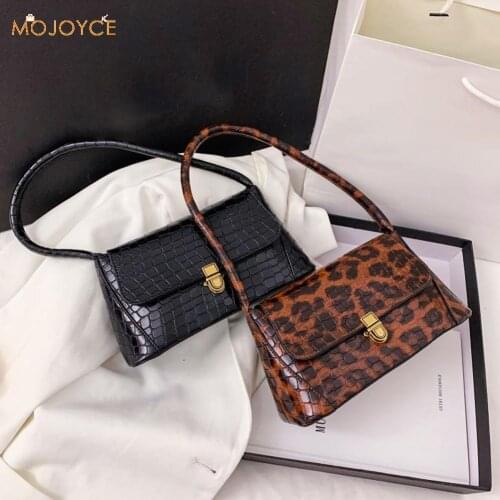 Fashion Animal Pattern Handbag Totes Women PU Leather Shoulder Casual Flap Underarm Purse Portable Travel Clutches Bags