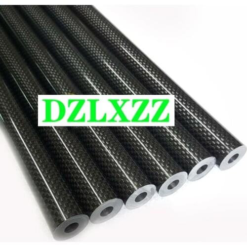 2PC 30 * 20mm 3K carbon fiber tube pipe carbon fiber rod thickness 5mm length 500mm for Drone Quadcopter Frame Arm Landing Gear