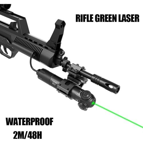 Military IPX8 Waterproof Green Laser Sight for Picatinny Railed Rifle Airsoft Guns Hunting Weapon Accessories AR15 Aim Laser
