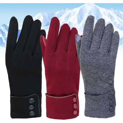 Winter Women Fashion Outdoor Cycling Thermal Touchs Screen Full Finger Gloves Magic Thermal Wrist Warmer перчатки женские