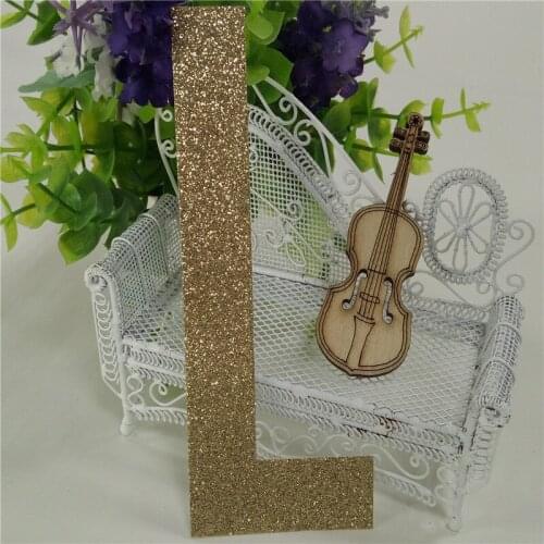 1000piece Upper Case Letters L in Gold color Glitter Crystals Alphabet Letter For Banners/Garlands Hanging Birthday Party Decora
