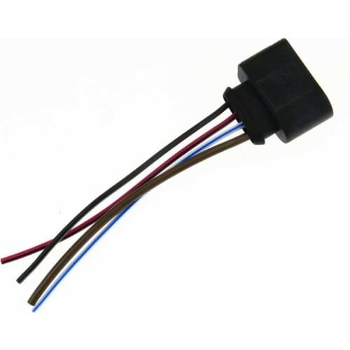 4 Pin Way Ignition Coil Electrical Wire Connector Socke 3.5 MM Female Plug For Audi A3 A4 A5 A6 A8 Q5 VW Jetta Passat 1J0973724