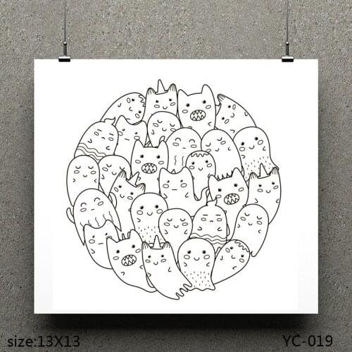 AZSG A lovely ghost/A group of ghosts Clear Stamps For Scrapbooking DIY Clip Art /Card Making Decoration Stamps Crafts