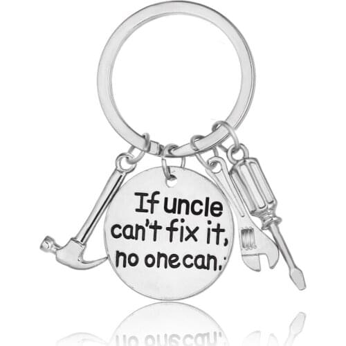 Uncle Keychains Family Members Christmas Presents If Uncle Can’t Fix It No One Can Engraved Key Chains Rings Appreciation Gifts