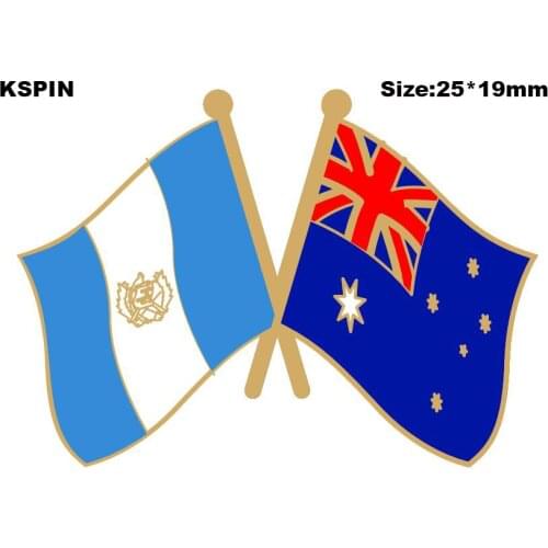 Guatemala & Australia Friendship Flag Lapel Pin Friendship Flag Badge Flag pin