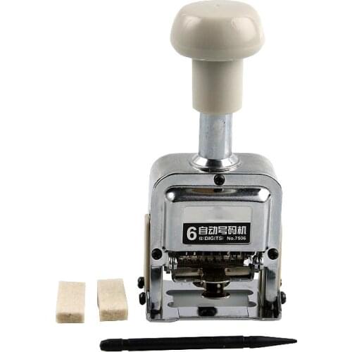 Number Machine 6 position automatic numbering machine into the number coding Page Chapter marking machine digital stamp