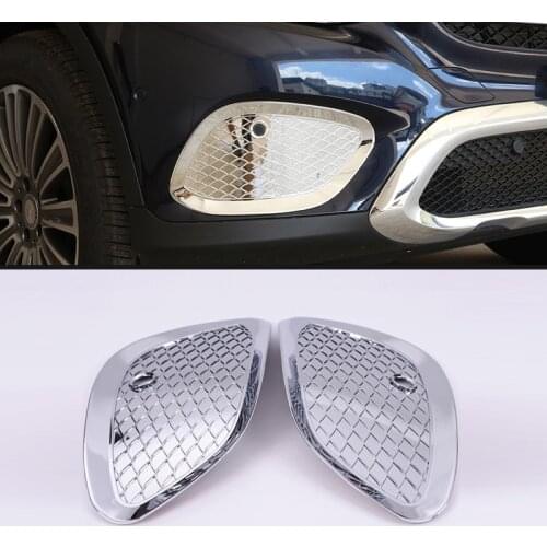 For Mercedes Benz GLC Class X253 GLC200 GLC250 GLC300 2015-2017 Car Front Fog Lamp Light Cover Trim Accessories