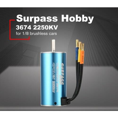 SURPASS HOBBY 3674 2250KV 2Y 5mm Brushless Motor For 1/8 RC Remote Control Car Parts Accessories DIY Component