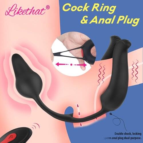 9 Modes Vibrating Penis Massager Ring Dildo Sex Toys for Men Scrotum Massager Male Chastity Cage Testicle Bondage Vibrators