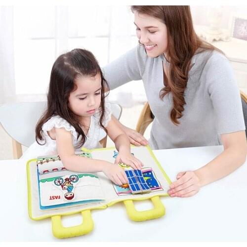 Montessori Toys For Kids Baby Books Learning Education 3D Quiet Fabric Activity Story Book For Toddlers 2 Years Gifts