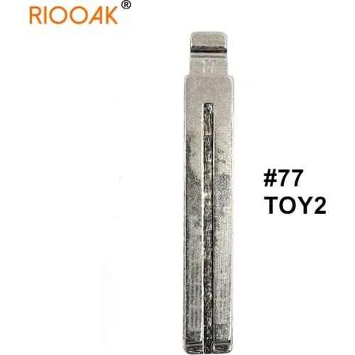 5pcs TOY2 #77 2 In 1 Lishi Key Blade Uncut Metal Shearing Teeth Blank Engraved Line Blade For Toyota Subaru