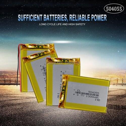 3.7V 1200mAh 504055 Lithium Polymer Li-Po li ion Rechargeable Battery For mp4 mp5 GPS DVR Bluetooth speaker toy Lipo cell
