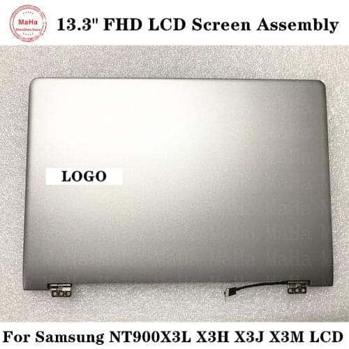 New Original 13.3" For Samsung NT900X3L NT900X3M NT900X3H NT900X3J LCD Display screen Assembly silver FHD 1920*1080 Fully Tested