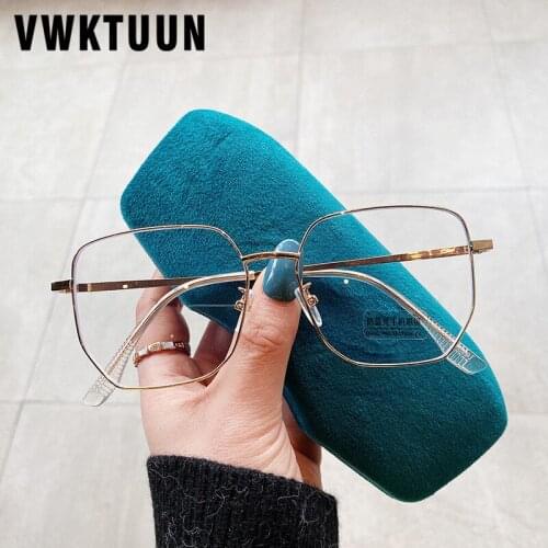 VWKTUUN Square Eye Glasses Frames For Men Women Myopia Glasses Anti Blue Light Ray Phone Computer Glasses