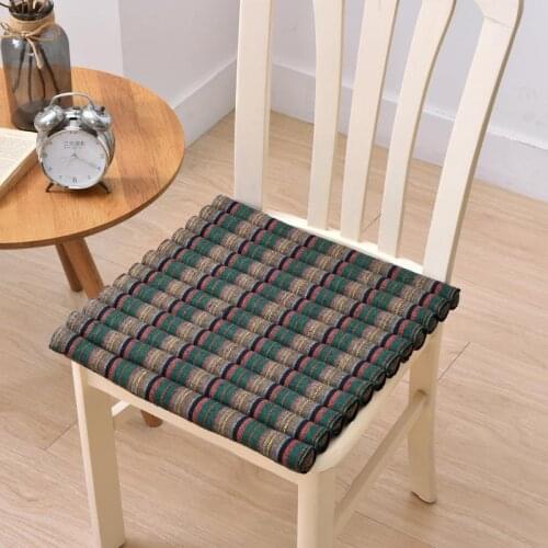 Cotton Linen Coarse Cloth Dining Chair Cushion 40*40cm Chair Pad Seat Cushion for Dining, Outdoor, Patio, Chair