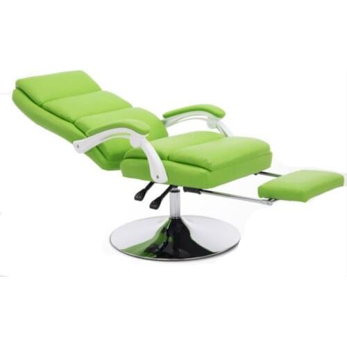Simple Beauty Chair Reclining Makeup Seat Waist Massage Soft Stool Household Lift Swivel Chair with Footrest Computer Seat