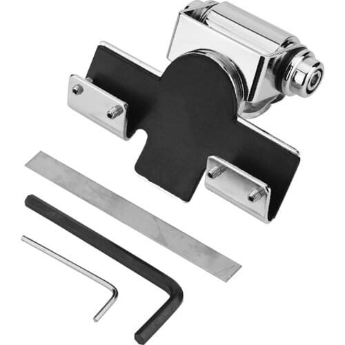 Adjustable Angle Stainless Steel Hatchback Door Mount Antenna Bracket For Car Mobile Radio With Anti-Scratch Pad Silver