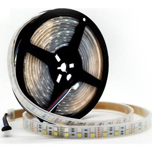 Led strip light RGBW RGBWW Double row SMD5050 Flexible light RGB+white/warm white waterproof 5M 120leds/m DC12V 24V