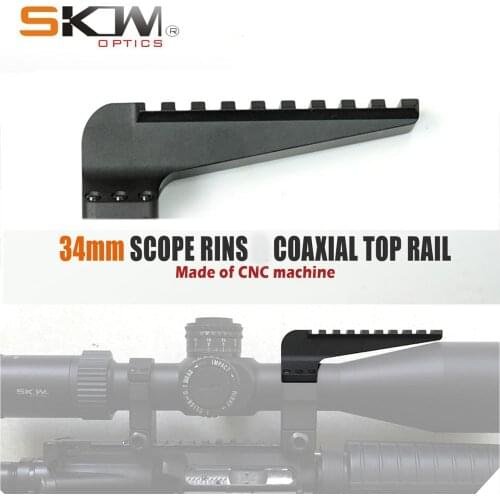 SKWGEAR Tactical 34mm scope rings coaxial rail 34 Scope Picatinny rail Mil CNC riflescope 34MM mount