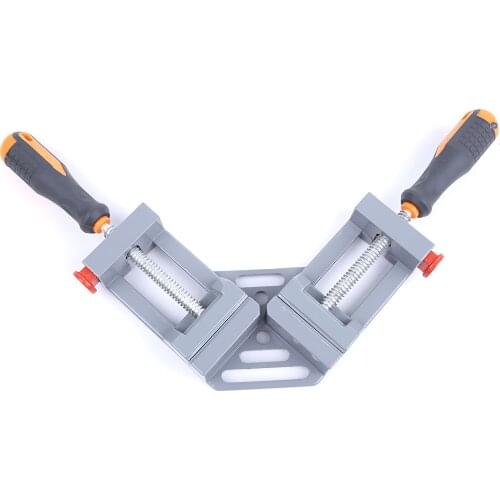 90 Degree Corner Clamp Quick-Jaw Double Handle Spring Loaded Right Angle Clamp Swing Jaw Woodworking Welding Clip Clamp Tool