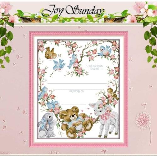 Little bear rabbit sheep Counted Cross Stitch 11CT 14CT Cross Stitch DIY Cross Stitch Kits Embroidery for Home Decor Needlework