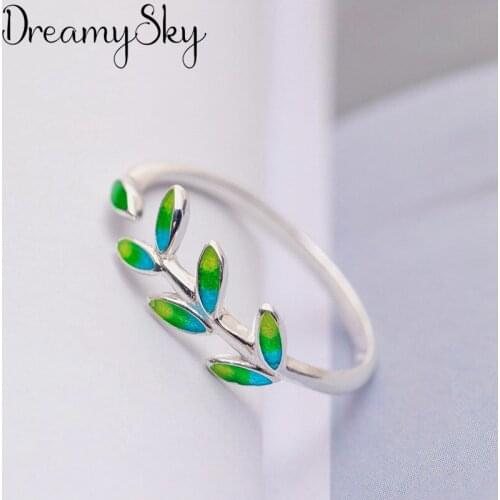 Vintage Silver Color Leaf Rings for Women Wedding Adjustable Antique Statement Rings Anillos