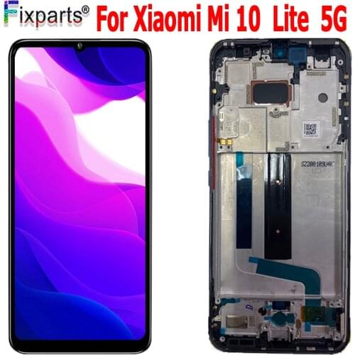 LCD Screen For Xiaomi 10 Lite 5G LCD Display with Touch Screen Digitizer Assembly With Frame For Xiaomi Mi 10 Lite LCD Screen