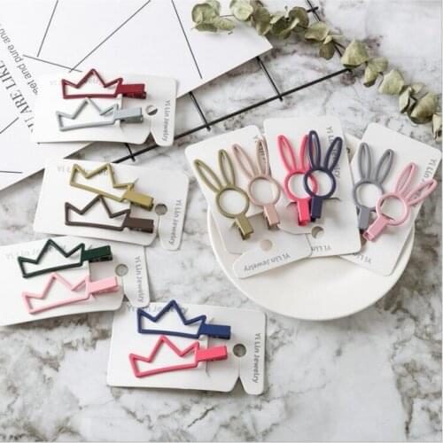 2pcs hot sell large girls Womens Fashion cute rabbit Hair Clip Hairpin Barrette Hairpin headwear