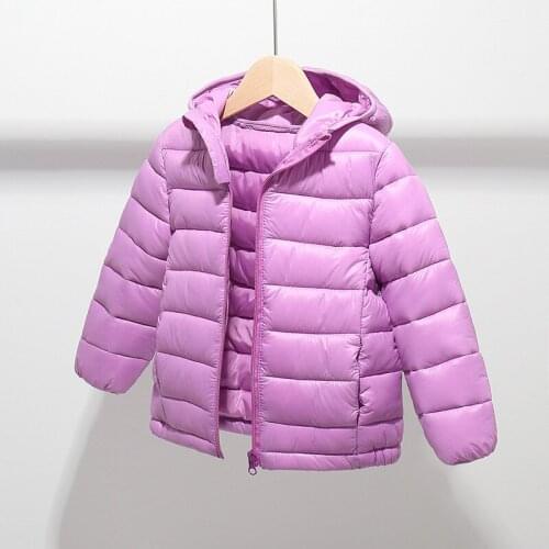 2020 Autumn Winter Girl Parkas Boy Kids Clothing Hooded Thin and Light Comfortable Children Parkas