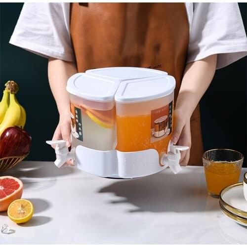 360 Turntable Beverage Dispenser for Hot and Cold Juice Beverage Jar Fruit Tea Pitcher Iced Beverage Dispenser BPA free