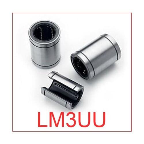 50pcs/lot LM3UU 3mm diameter Linear Ball Bearing Bush Bushing Steel for CNC Router Mill Machine,3mm ID, 7mm OD,10mm length